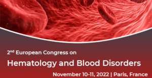 Marque na agenda: 2nd European Congress on Hematology and Blood Disorders