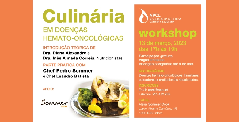 APCL promove workshop de culinária destinado a doentes hemato-oncológicos e a profissionais de saúde